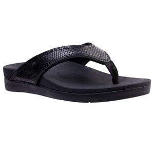 SPENCO Shoreline Snake Flip Flop Black Orthotic Sandal – Wmns 11 B